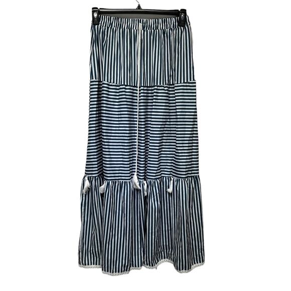 Misslook Dresses & Skirts - Misslook stripe long drawstring maxi tassel skirt Size S